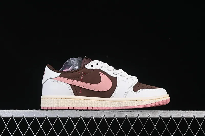 All categories Air Jordan Jordan series basketball shoes Air Jordan 1 Low foreign trade version Travis Scott x Air Jordan 1 Low OG AJ1 Joe 1 pink undercut low top DZ4137-206